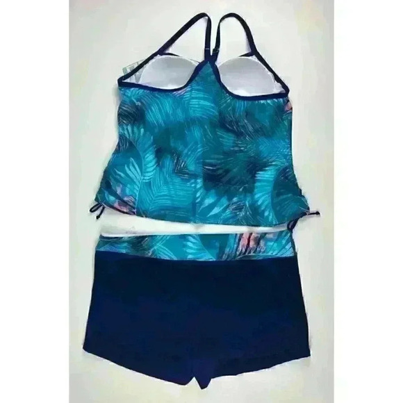 NEW! South Point Women's 24W Tropical Print Swim Tankini Top & Bottom NWT $98 - Picture 2 of 3